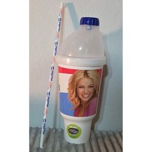 Rare BRITNEY SPEARS PEPSI TWIST N GO 2001-2002 WORLD TOUR COLLECTOR CUP W/STRAW
